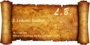 Linkes Bodor névjegykártya